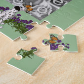 Puzzle Papillons de chiot dalmate Modèle de cadre photo (Côté)