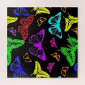 Puzzle Papillons de couleur arc-en-ciel volant (Horizontal)