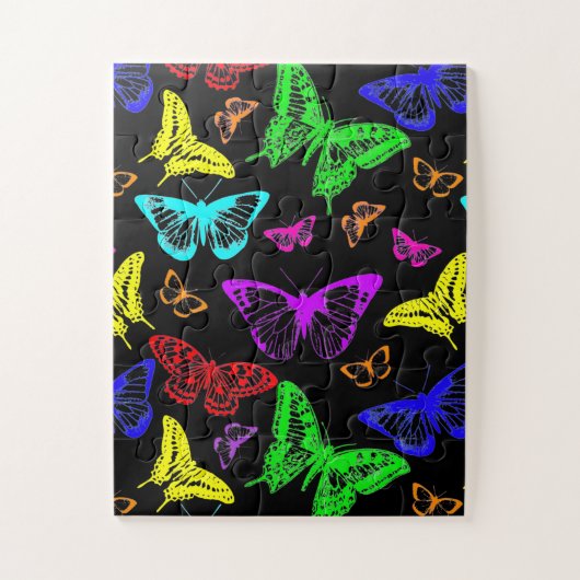 Puzzle Papillons de couleur arc-en-ciel volant (Vertical)