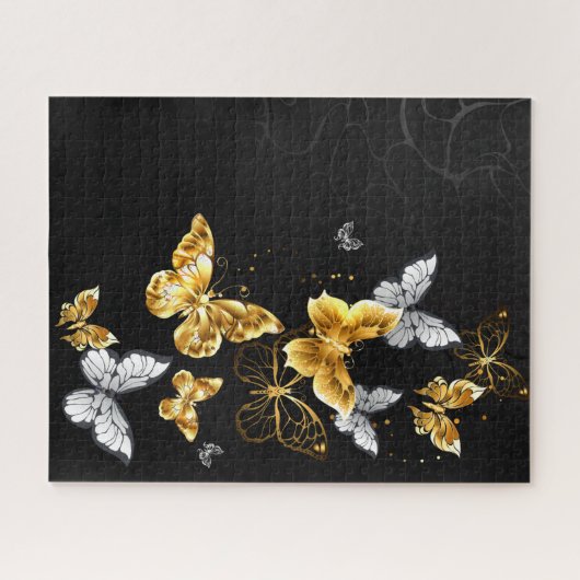 Puzzle Papillons d'or et de blanc (Horizontal)