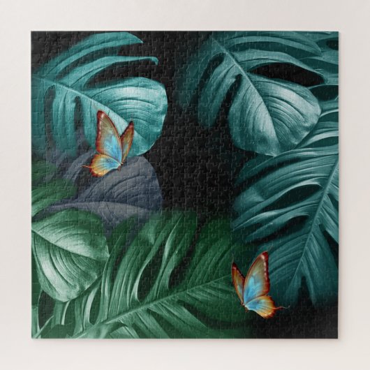 Puzzle Papillons du Paradis Tropical Turquoise Splash (Vertical)