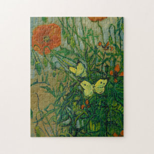 Puzzle Papillons et pavots, 1889 par Vincent van Gogh