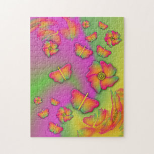 Puzzle Papillons & Fleurs