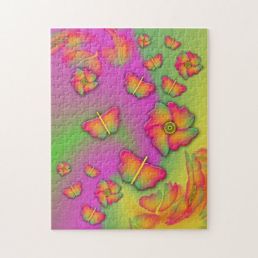 Puzzle Papillons & Fleurs (Vertical)