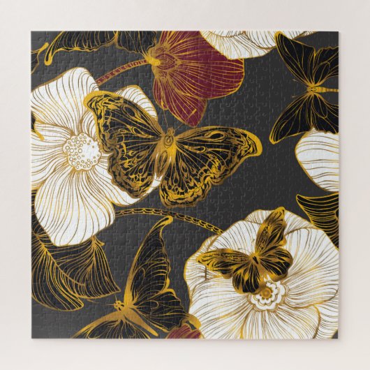 Puzzle Papillons & Fleurs : Motif Boho de printemps (Vertical)