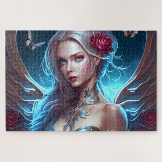 Puzzle Papillons imaginaire fée fée fleurie belle art (Horizontal)