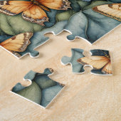 Puzzle Papillons Motif Bleu Vert Jaune (Côté)