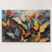 Puzzle Papillons Mouches Parmi La Peinture Nature Vibrant (Horizontal)