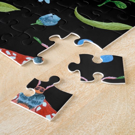 Puzzle Papillons multicolores : Motif transparent (Côté)