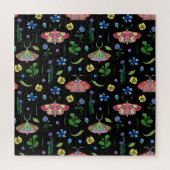 Puzzle Papillons multicolores : Motif transparent (Vertical)
