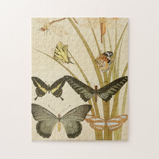 Puzzle Papillons papillons vintages Illustration Art (Vertical)