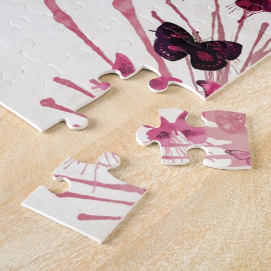 Puzzle Papillons pour aquarelle colorés (Côté)