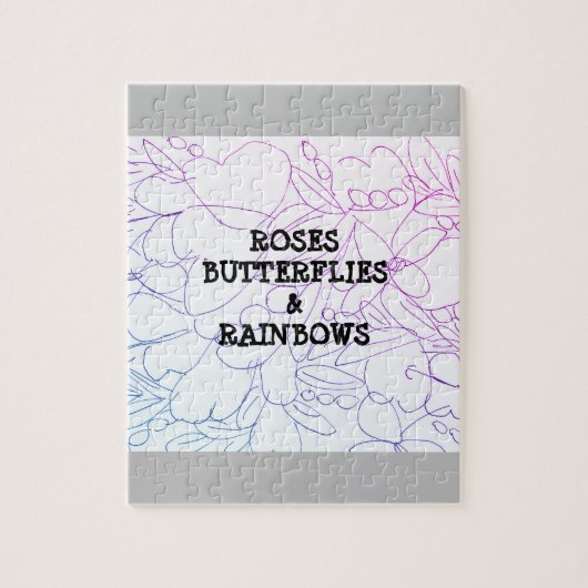Puzzle Papillons rose et arcs-en-ciel (Vertical)