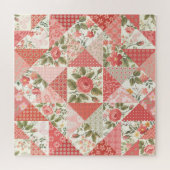 Puzzle Papillons rose Patchwork sans couture (Horizontal)