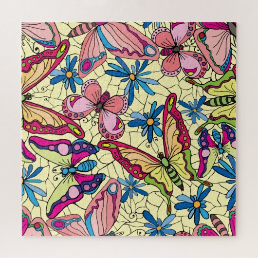 Puzzle Papillons sur les fleurs Vue pré (Horizontal)