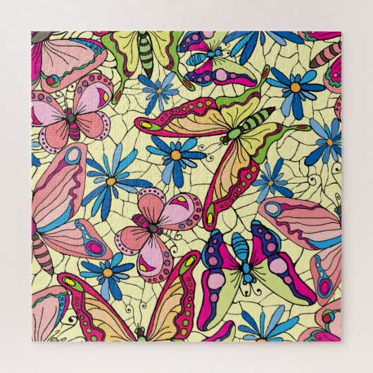 Puzzle Papillons sur les fleurs Vue pré (Vertical)