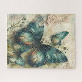 Puzzle Papillons verts vintages (Horizontal)