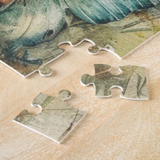 Puzzle Papillons verts vintages (Côté)