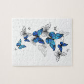 Puzzle Papillons volants bleus Morpho (Horizontal)