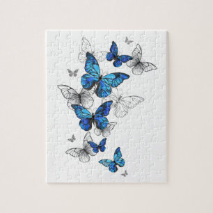 Puzzle Papillons volants bleus Morpho