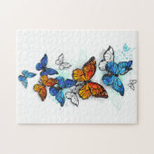 Puzzle Papillons volants Morpho et Monarch (Horizontal)