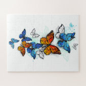 Puzzle Papillons volants Morpho et Monarch (Horizontal)