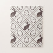Puzzle Pâques à carreaux marron (Vertical)