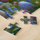 Puzzle Pâques en forêt enchantée, Lapins de printemps (Côté)