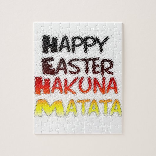 Puzzle Pâques joyeuses : Hakuna Matata Text Art Design (Vertical)