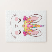 Puzzle Pâques Unicorn Le Visage Bunny Pour Femmes Filles (Horizontal)