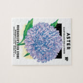 Puzzle Paquet de semences vintage, Fleurs d'aster violet (Horizontal)