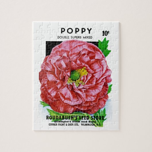 Puzzle Paquet de semences Vintage Poppy (Vertical)