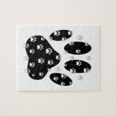 Puzzle Paquets blancs sur l'Empreinte de patte noir (Horizontal)
