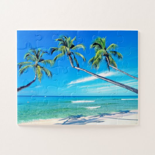 Puzzle Paradis de plage tropicale palmiers (Horizontal)