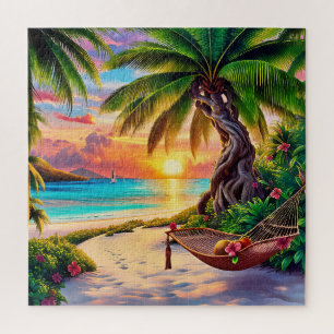 Puzzle Paradis du coucher de soleil tropical