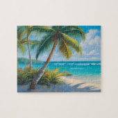 Puzzle Paradis tropical Coloré Mer & Palmiers (Horizontal)