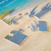 Puzzle Paradis tropical Coloré Mer & Palmiers (Côté)
