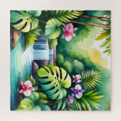 Puzzle Paradis tropical de la cascade de la jungle et de (Horizontal)
