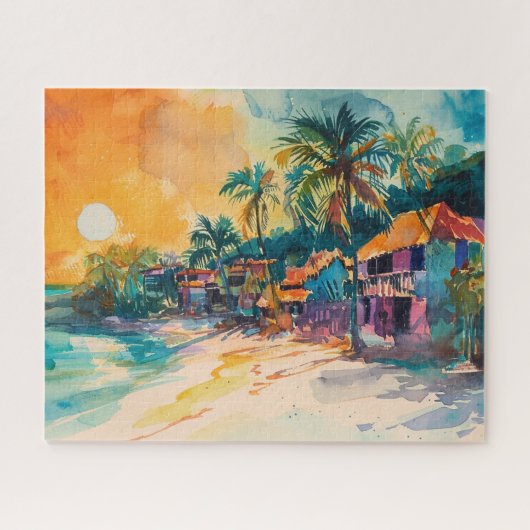 Puzzle Paradis tropical de la plage (Horizontal)