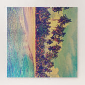 Puzzle Paradis tropical : mer, hôtel, plage. (Horizontal)