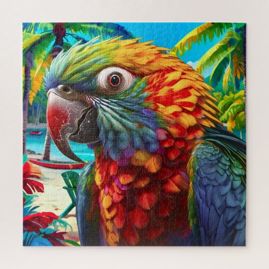 Puzzle Paradis vibrant des perroquets (Vertical)