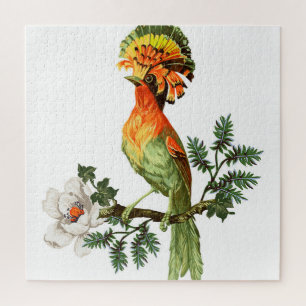 Puzzle Paradise Birds : Exotic Floral Arrière - plan