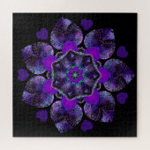 Puzzle Parapluie violet & coeurs .7 (Horizontal)