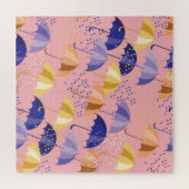 Puzzle Parapluies, gouttes, motif coloré transparent. (Horizontal)