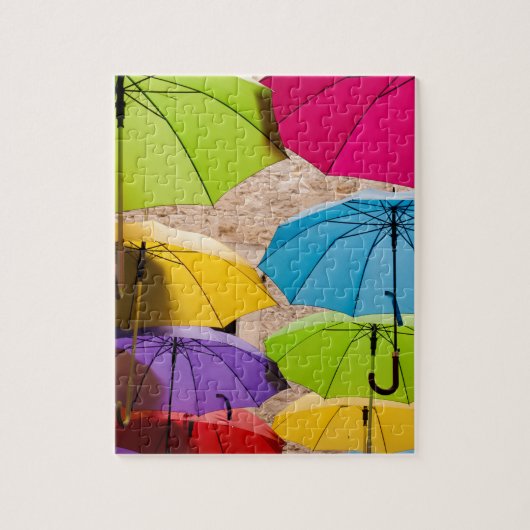 Puzzle Parapluies vibreuses et colorées (Vertical)