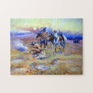 Puzzle Parc à bisons Blackfeet Charles M Russell 1905