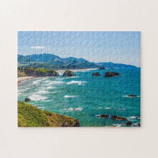 Puzzle Parc d'État d'Ecola, Oregon. Panorama de Crescent (Horizontal)