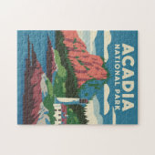 Puzzle Parc national Acadia Phare Vintage (Horizontal)
