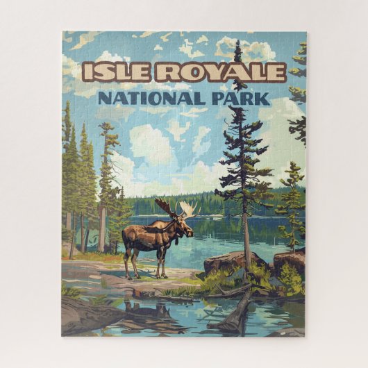 Puzzle Parc national de l'Isle Royale Lac Michigan (Vertical)