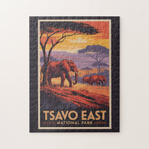 Puzzle Parc national de Tsavo Est Illustration Voyage Ken